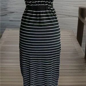 Tommy Hilfiger Striped Long Maxi Dress Small Spaghetti Straps
